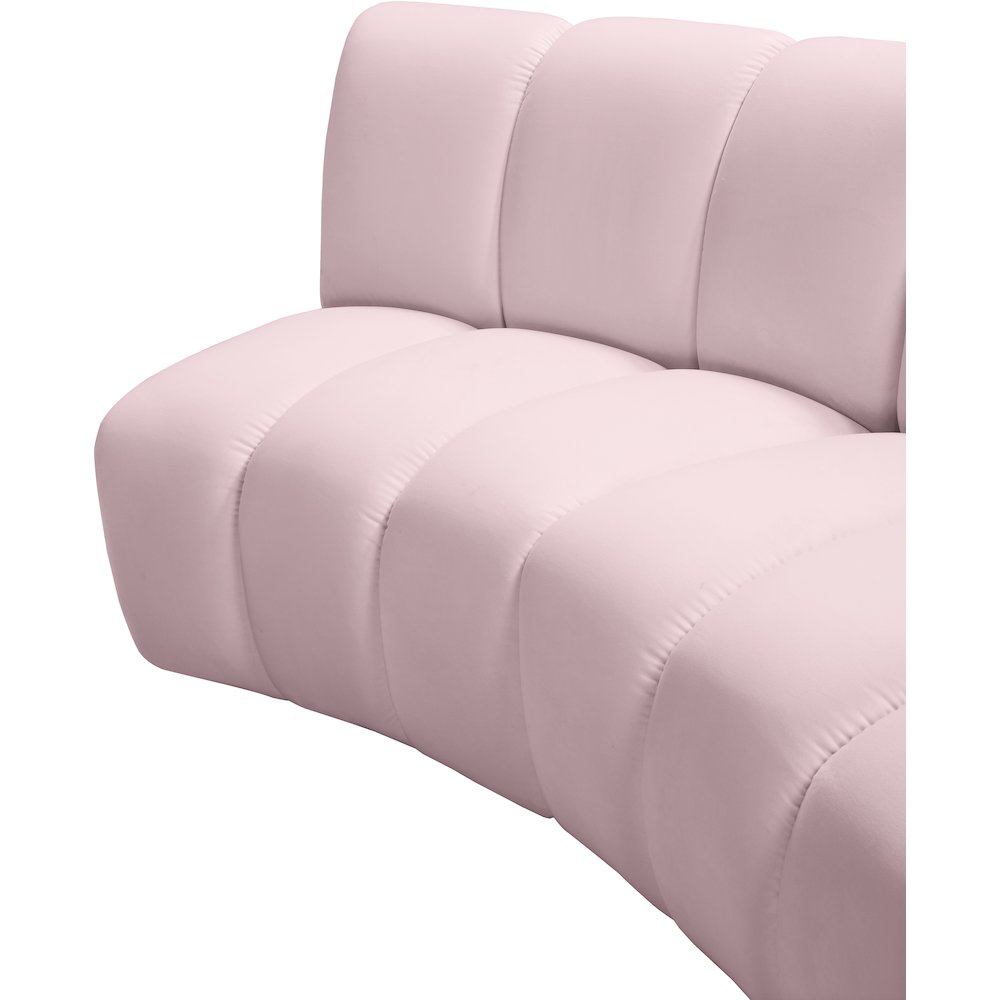 Infinity Pink Velvet 7pc. Modular Sectional