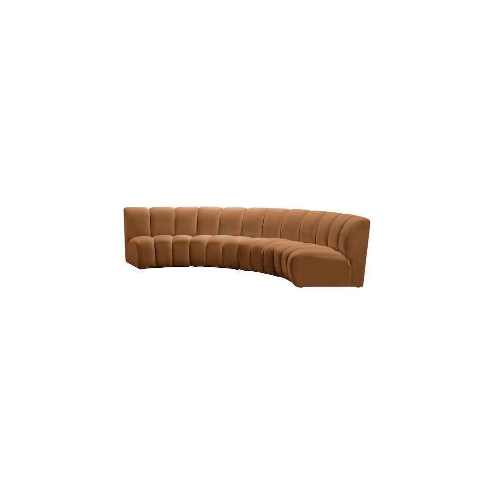 Infinity Saddle Velvet 4pc. Modular Sectional