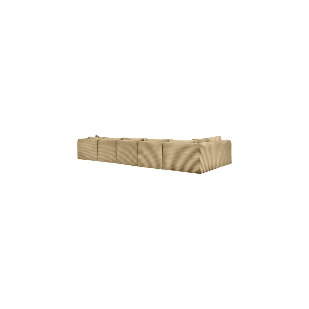 Shaggy Camel Corduroy Performance Fabric Modular Sectional