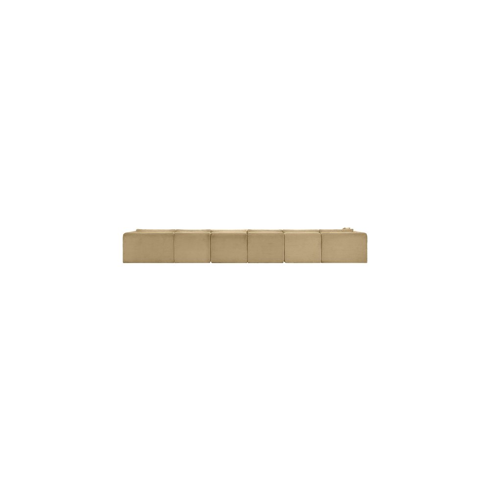 Shaggy Camel Corduroy Performance Fabric Modular Sectional