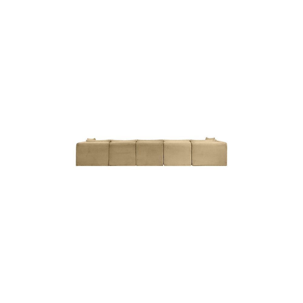 Shaggy Camel Corduroy Performance Fabric Modular Sectional