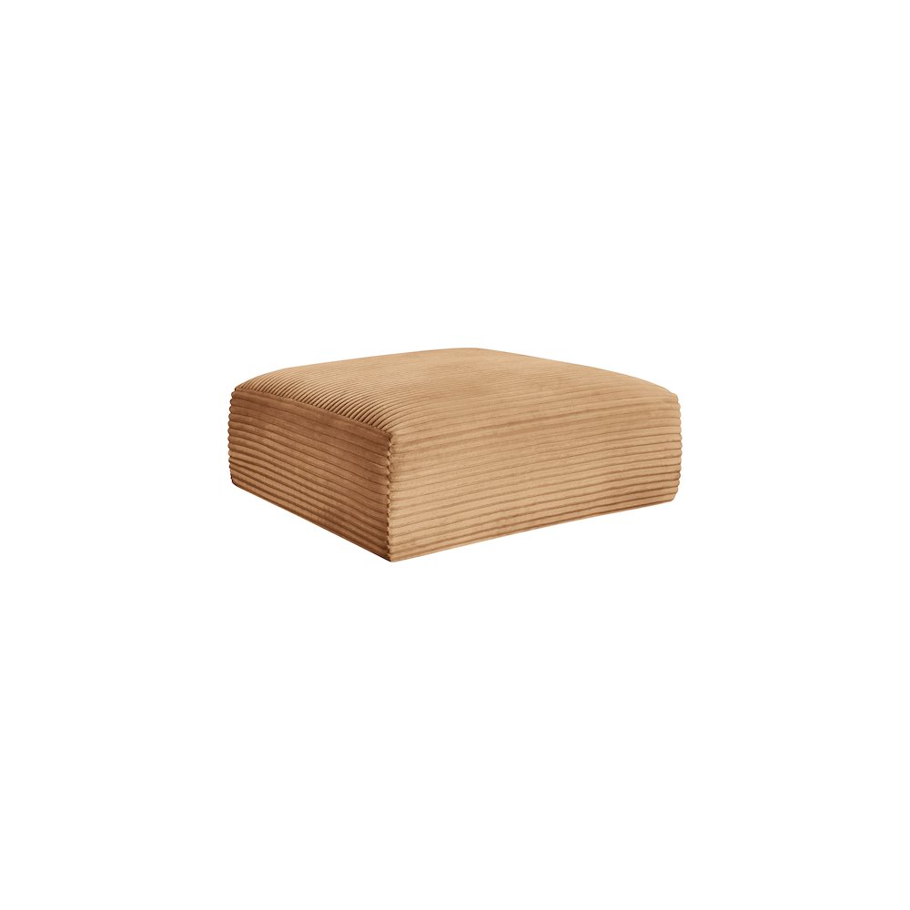 Shaggy Saddle Corduroy Performance Fabric Ottoman