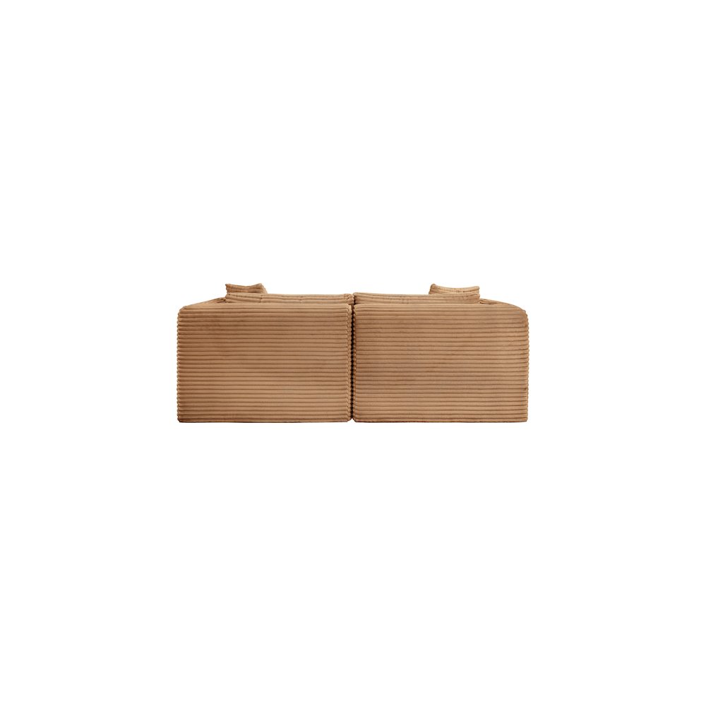 Shaggy Saddle Corduroy Performance Fabric Modular Sofa