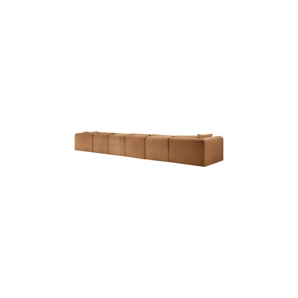 Shaggy Saddle Corduroy Performance Fabric Modular Sectional