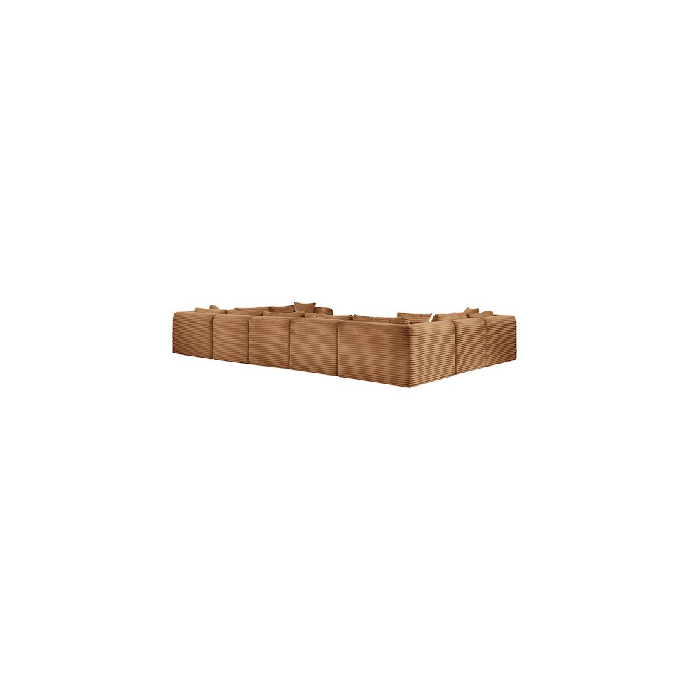 Shaggy Saddle Corduroy Performance Fabric Modular Sectional