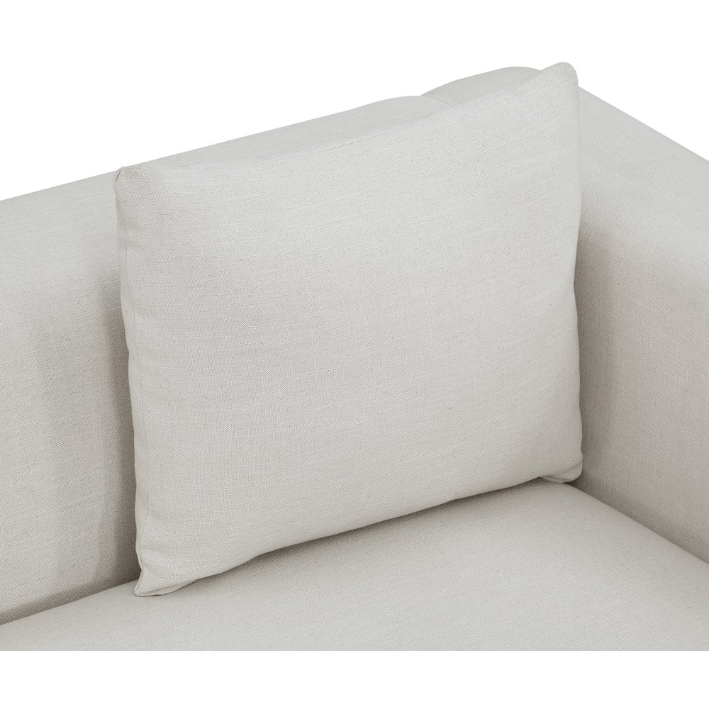 Alfie Beige Linen Textured Fabic Sofa