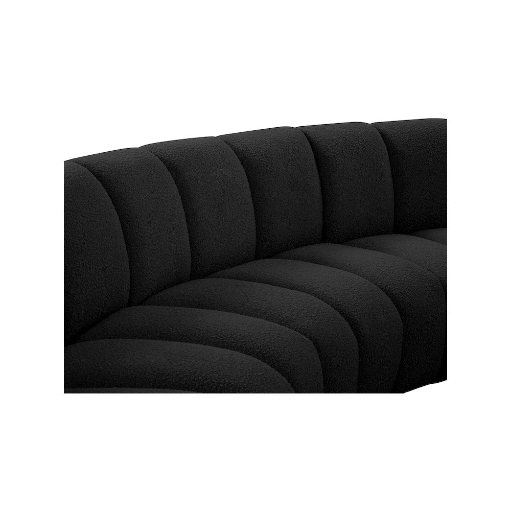 Infinity Black Boucle Fabric 10pc. Modular Sectional