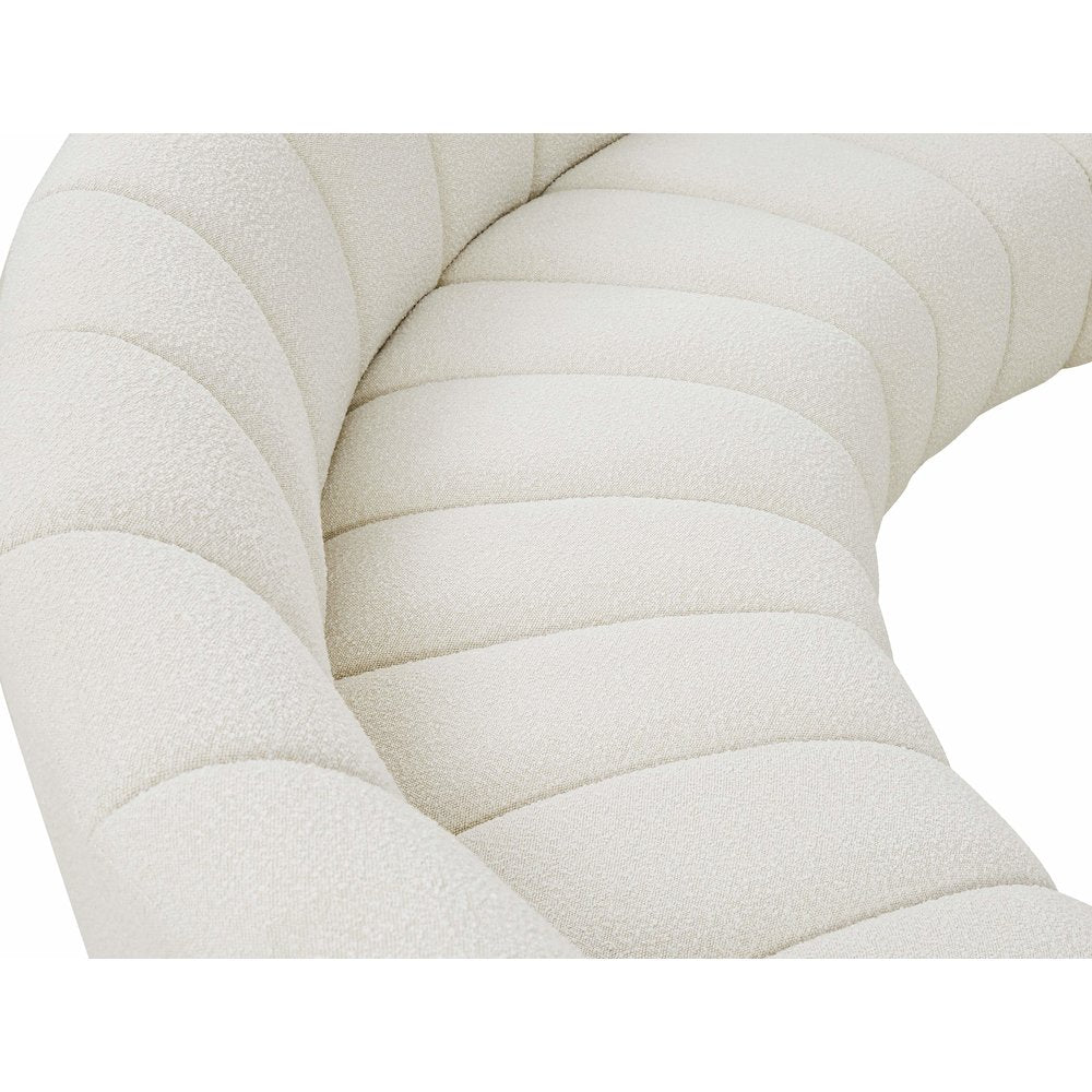 Infinity Cream Boucle Fabric 10pc. Modular Sectional