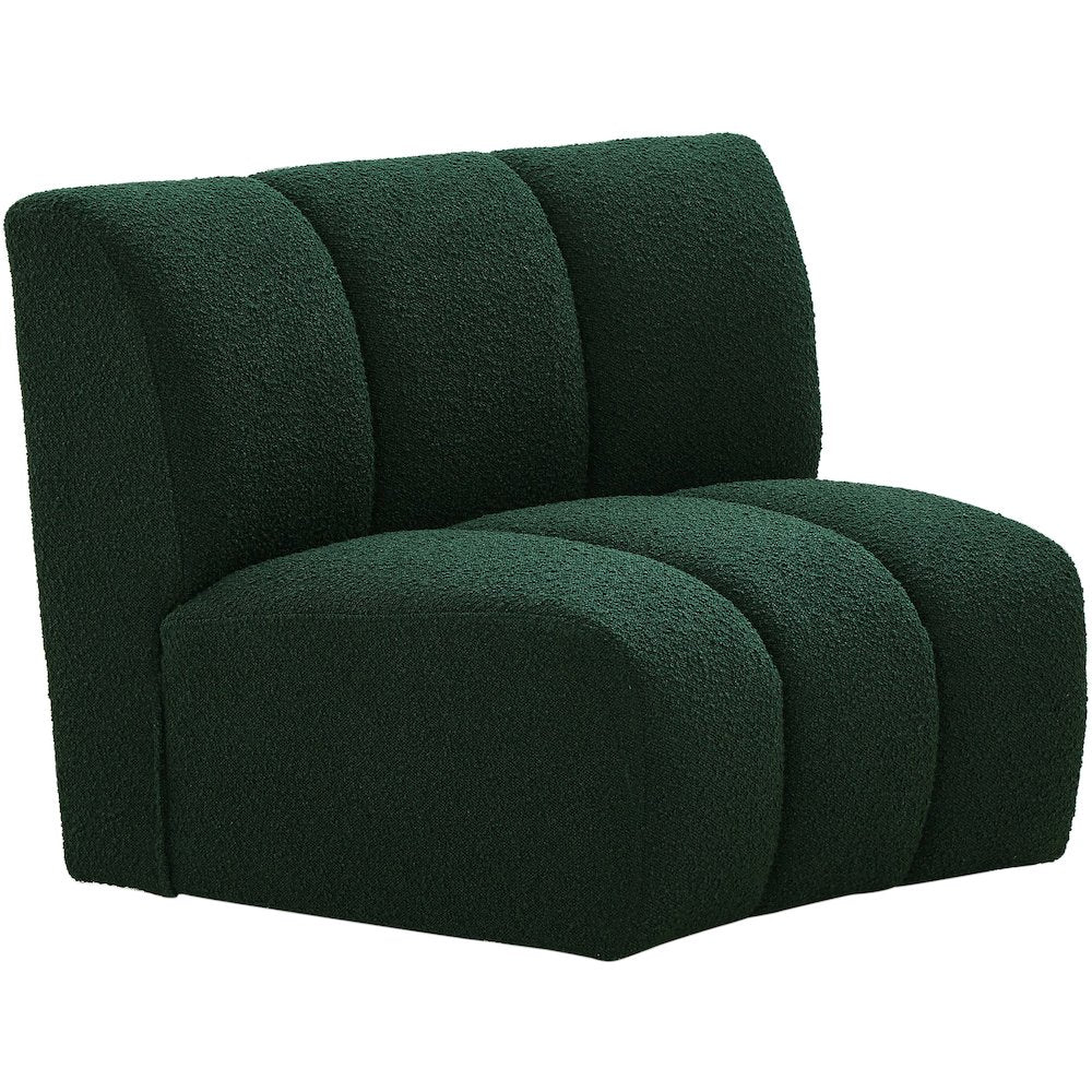 Infinity Green Boucle Fabric Modular Chair