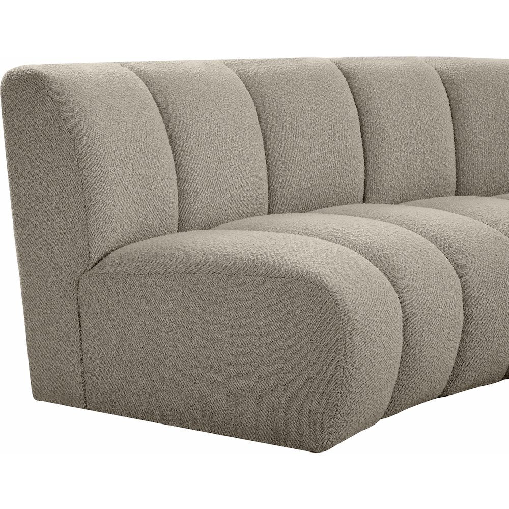 Infinity Brown Boucle Fabric 10pc. Modular Sectional