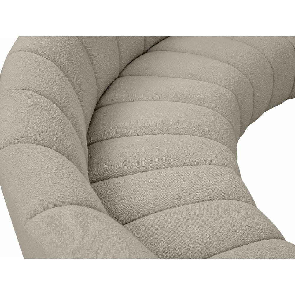 Infinity Brown Boucle Fabric 8pc. Modular Sectional
