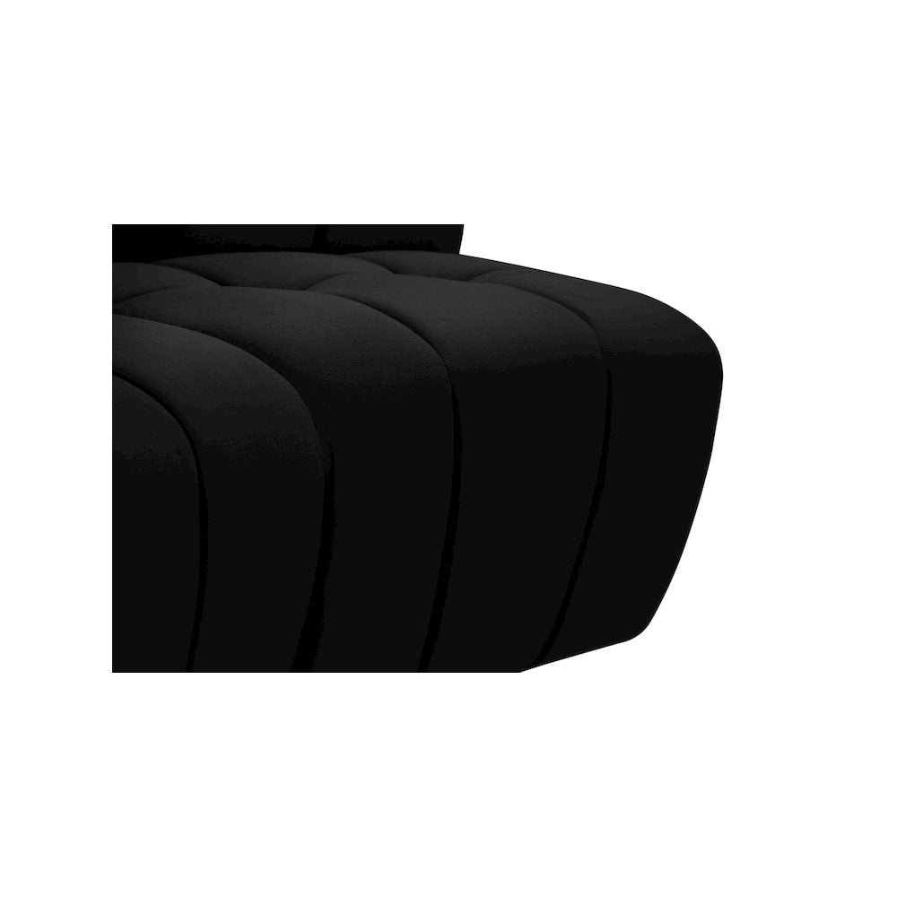 Limitless Black Velvet 3pc. Modular Sectional