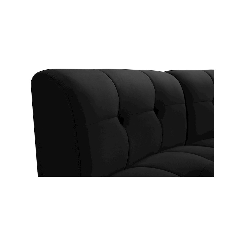Limitless Black Velvet 4pc. Modular Sectional