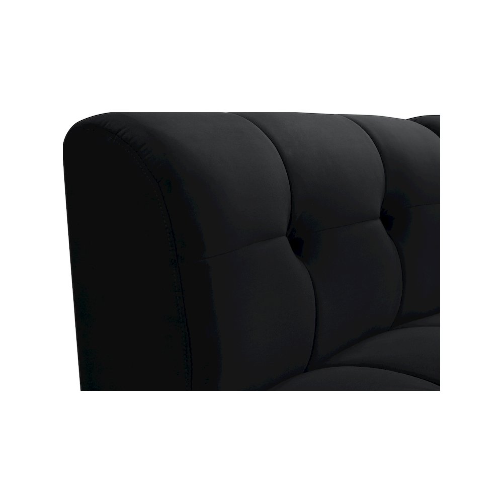 Limitless Black Velvet Modular Chair
