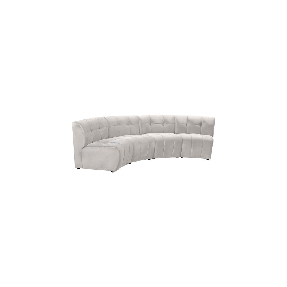Limitless Cream Velvet 4pc. Modular Sectional