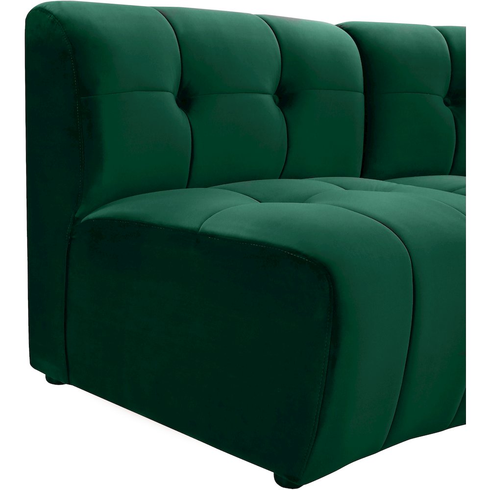 Limitless Green Velvet 5pc. Modular Sectional