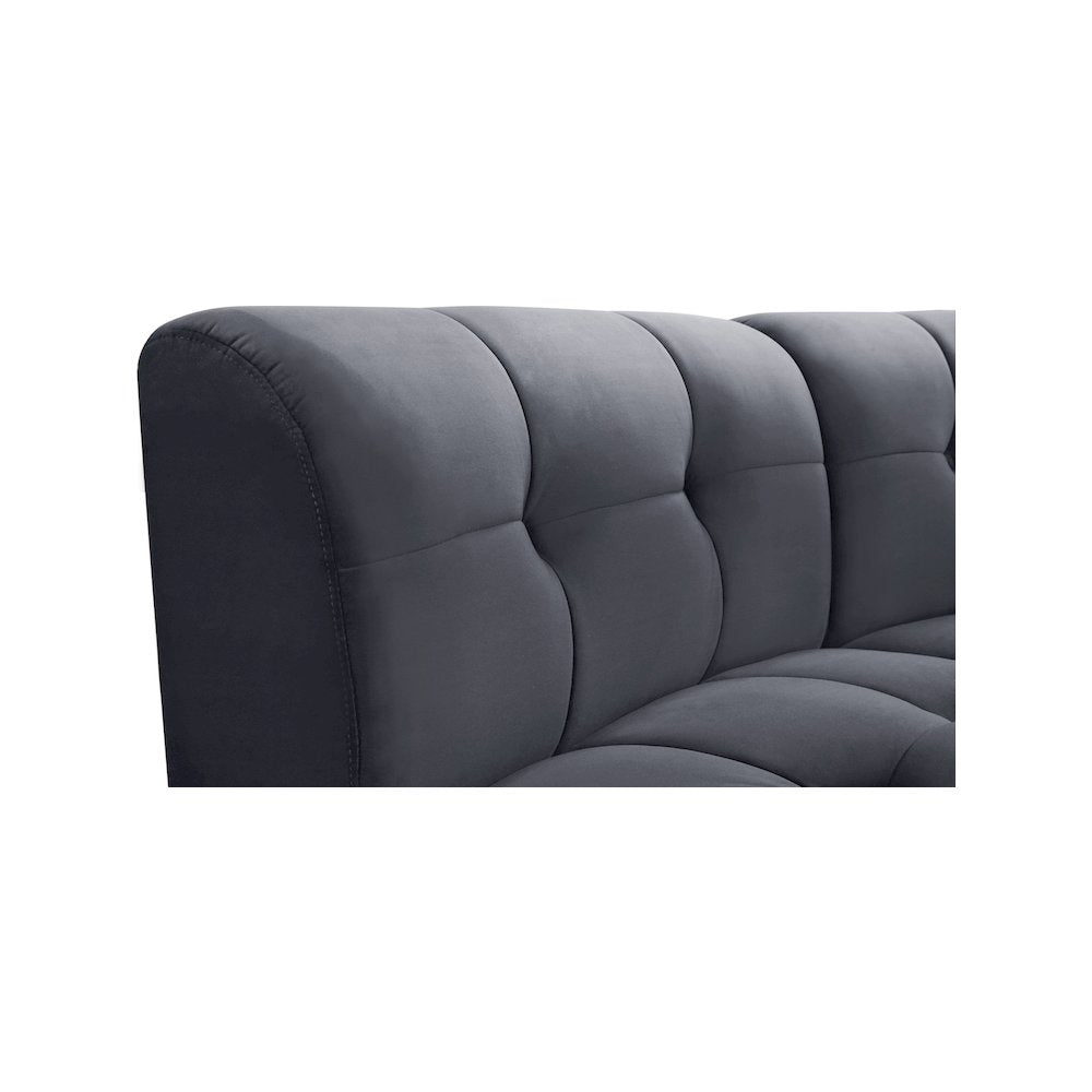 Limitless Grey Velvet 6pc. Modular Sectional