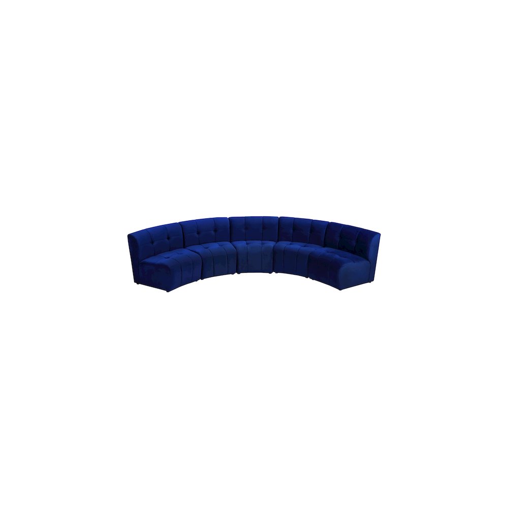 Limitless Navy Velvet 5pc. Modular Sectional