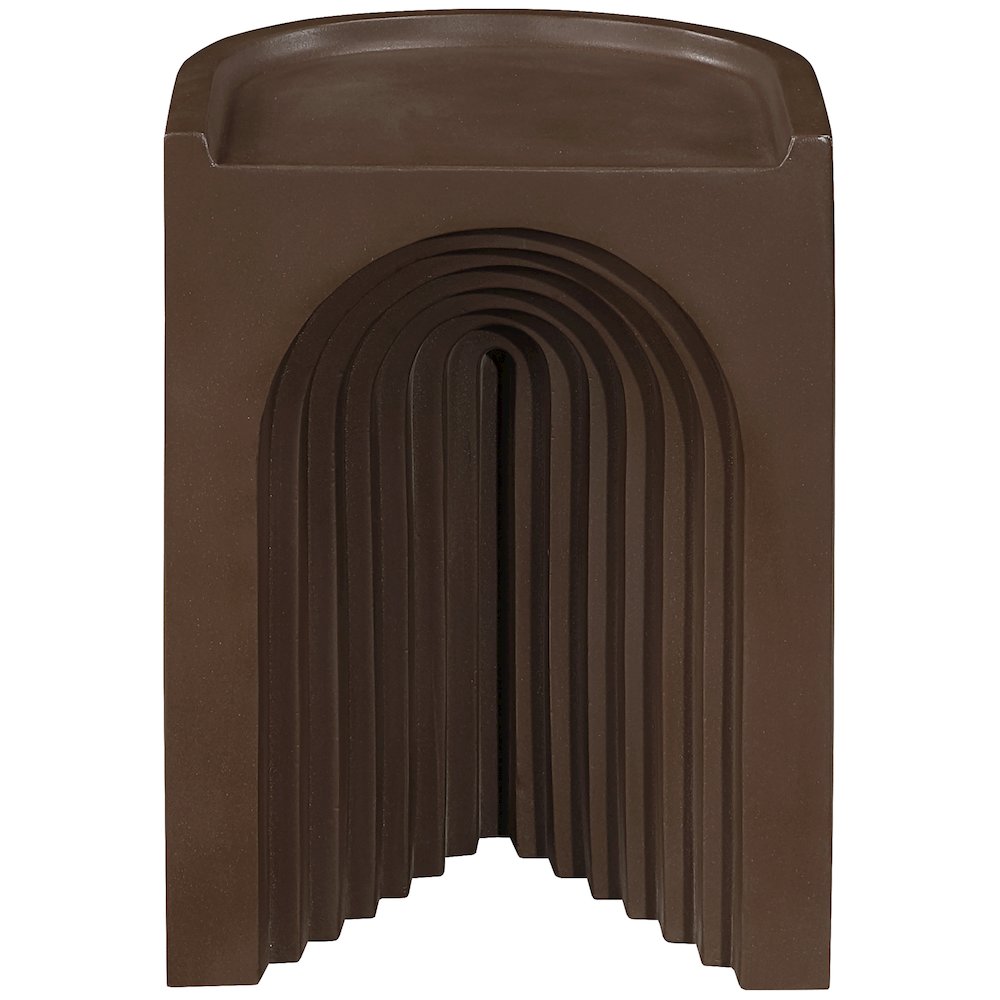 Avenda Brown Concrete Indoor/Outdoor End Table