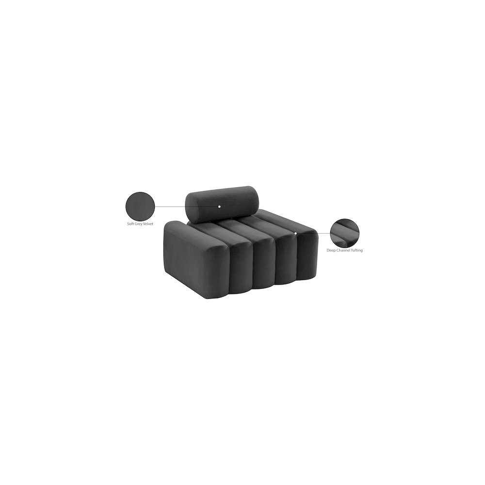 Melody Grey Velvet Chair