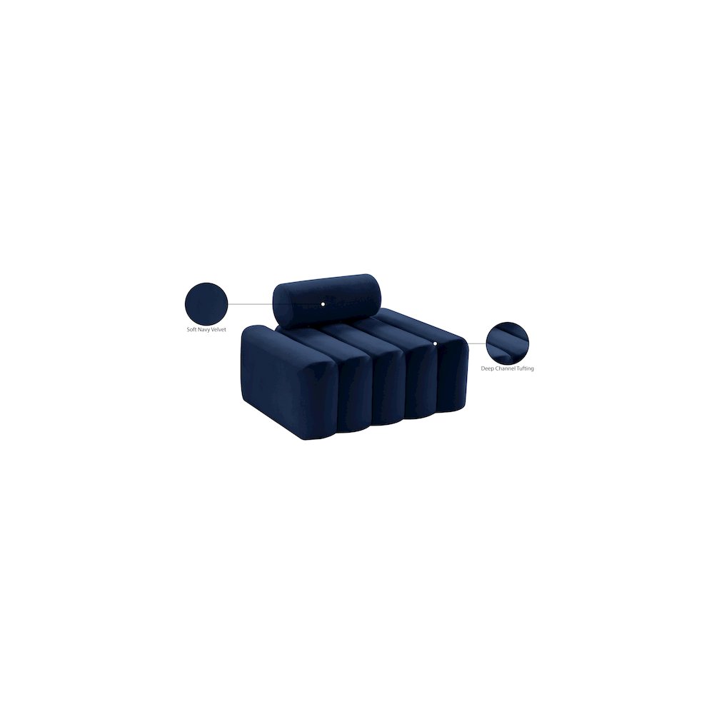 Melody Navy Velvet Chair