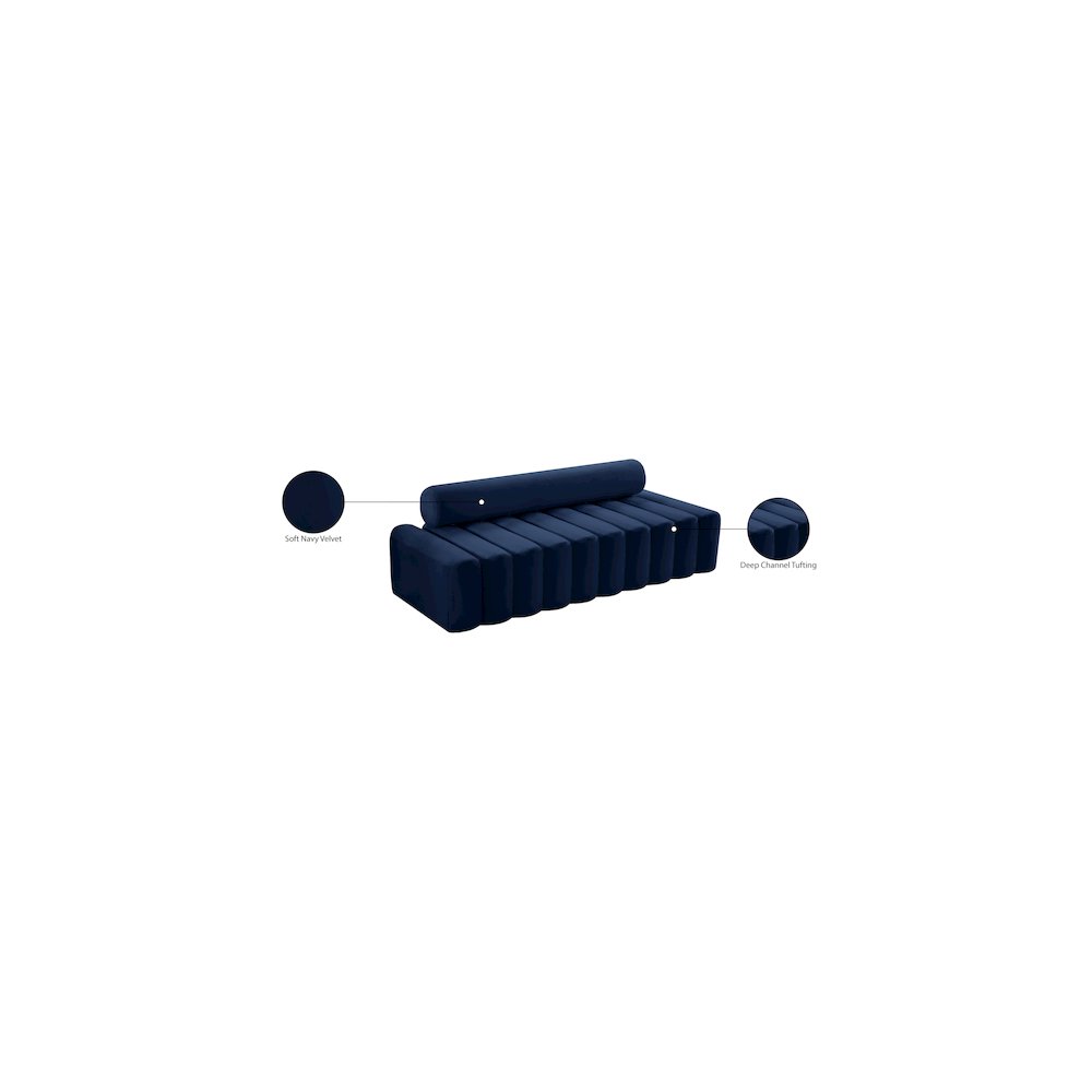Melody Navy Velvet Sofa