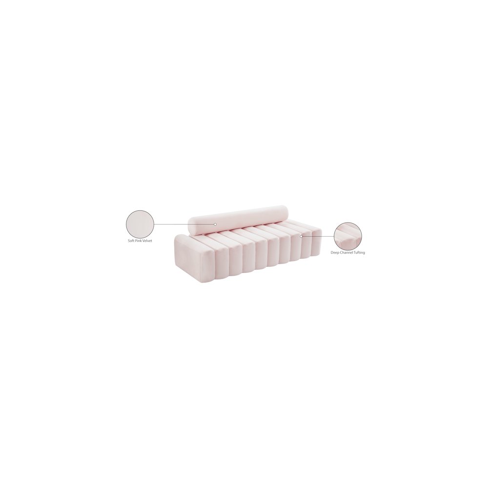 Melody Pink Velvet Sofa