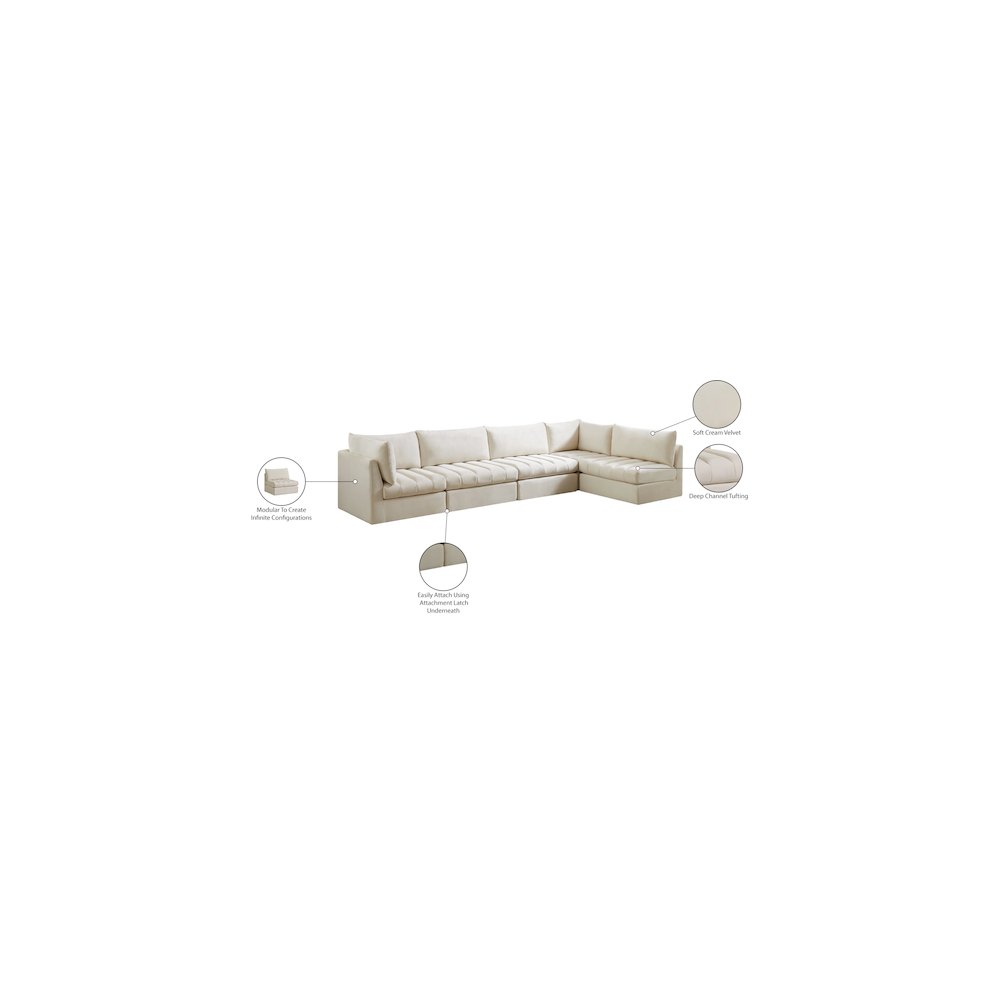 Jacob Cream Velvet Modular Sectional