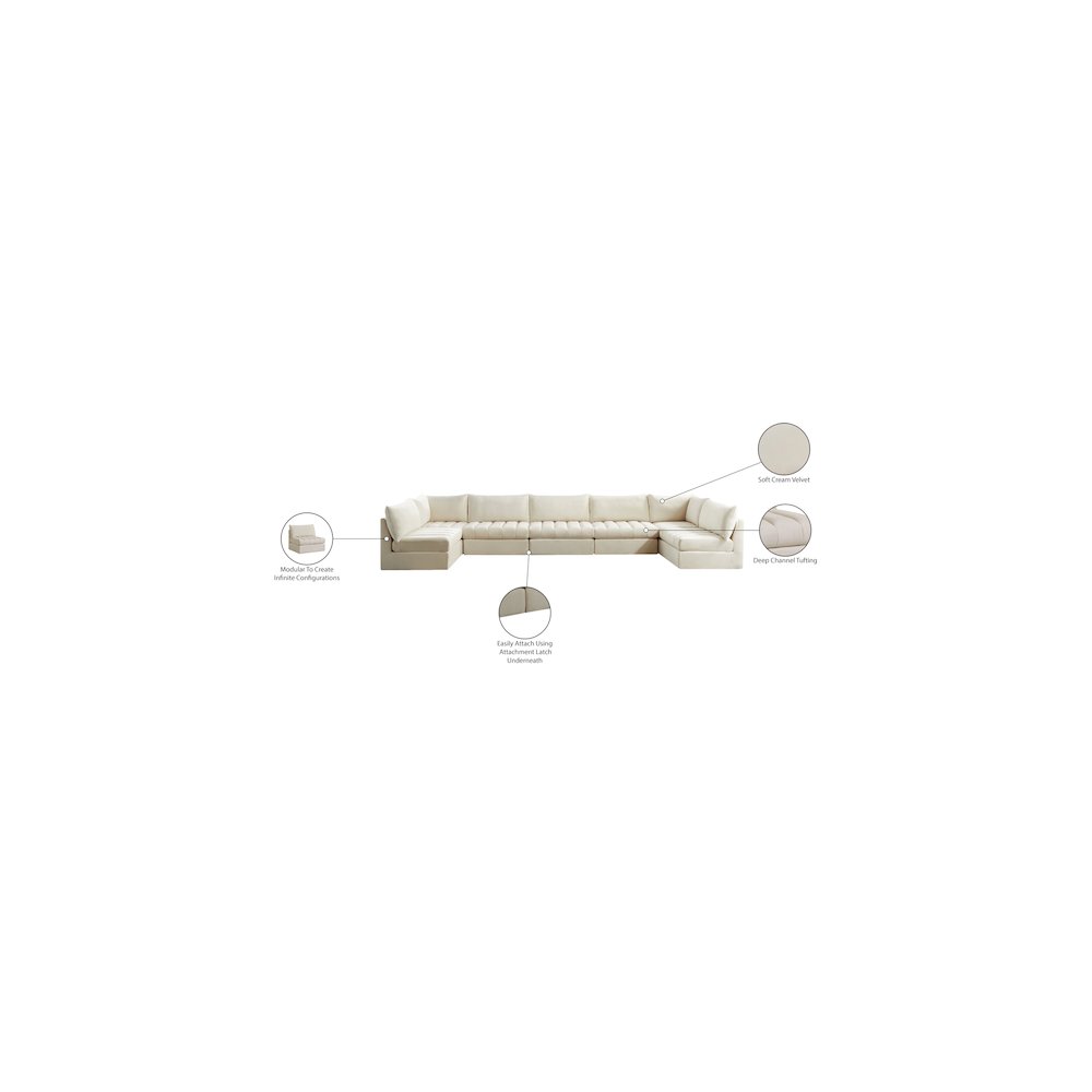 Jacob Cream Velvet Modular Sectional