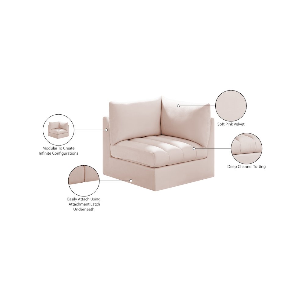 Jacob Pink Velvet Corner