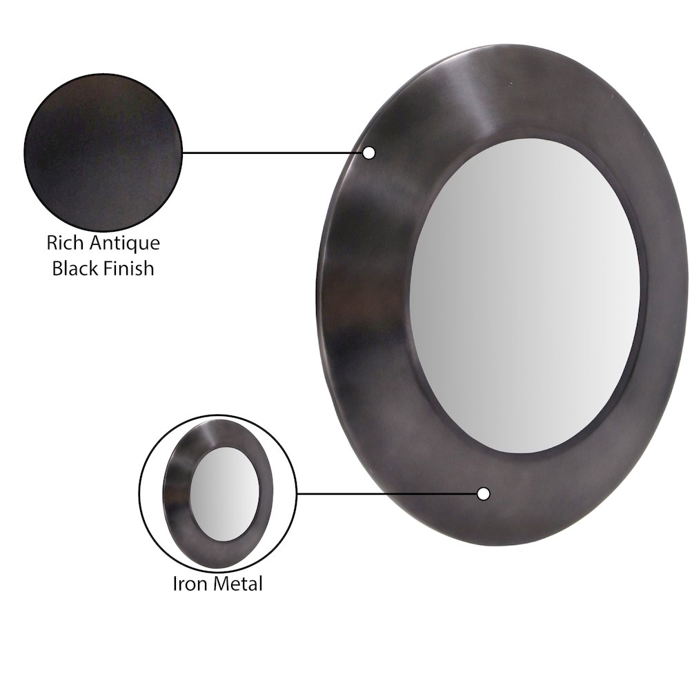 Sphere Black Iron Mirror