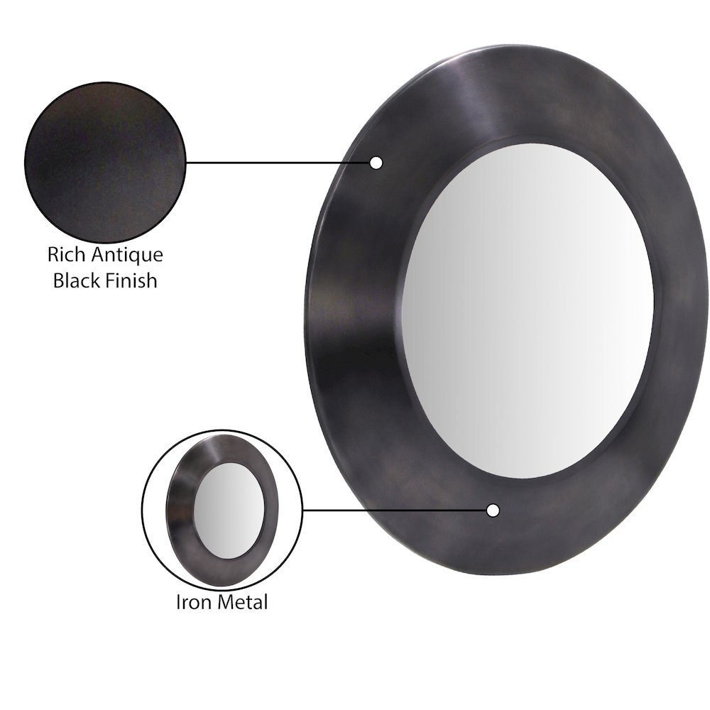 Sphere Black Iron Mirror