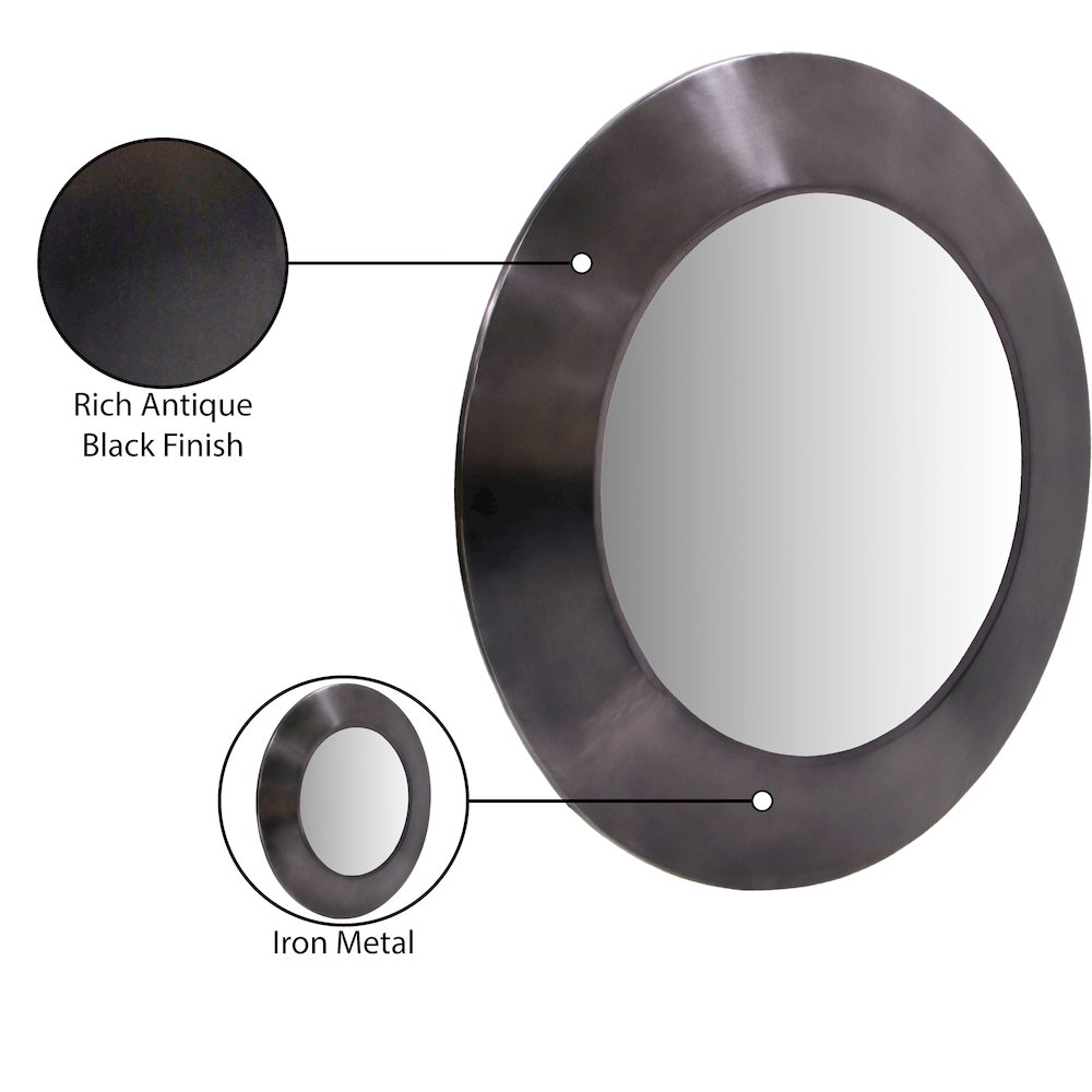 Sphere Black Iron Mirror