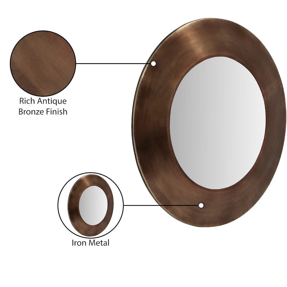 Sphere Brown Iron Mirror