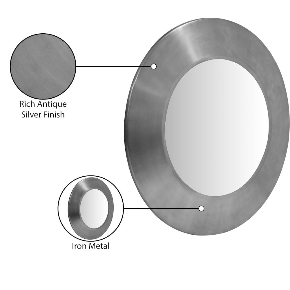 Sphere Silver Iron Mirror