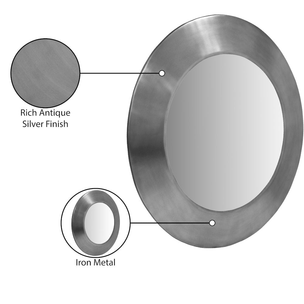 Sphere Silver Iron Mirror