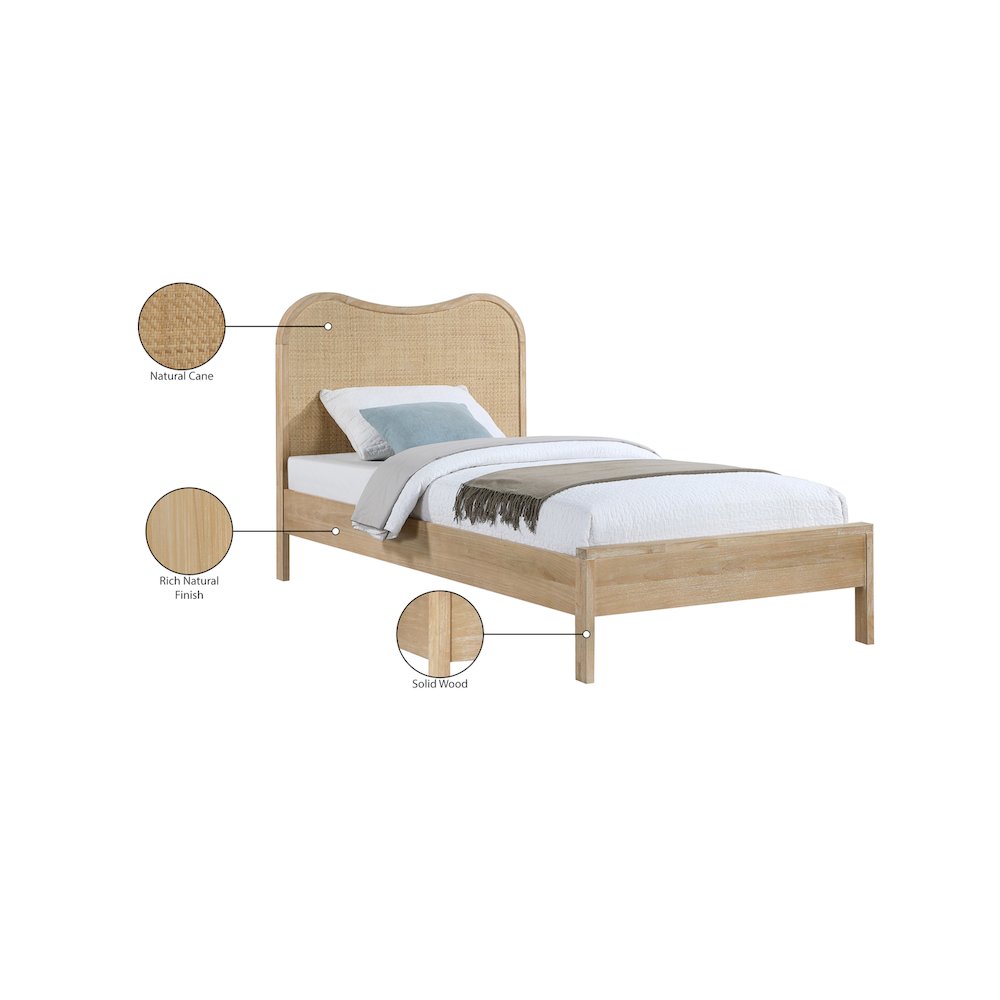 Windsor Natural Rubberwood Twin Bed