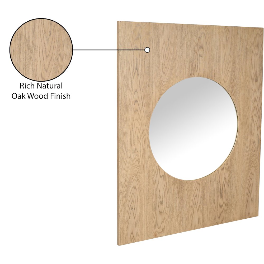 Optic Natural Oak Wood Frame Mirror