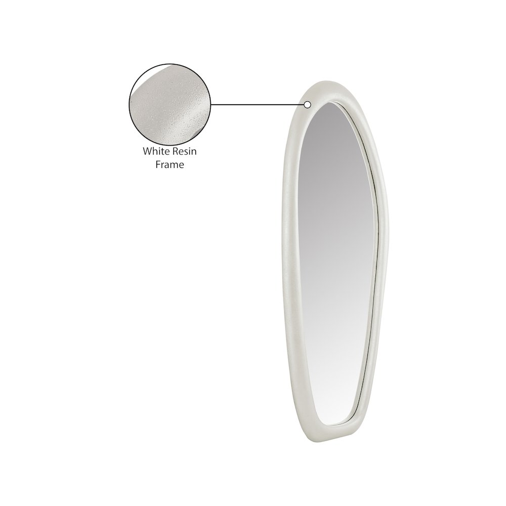 Holland White Polyresin Mirror