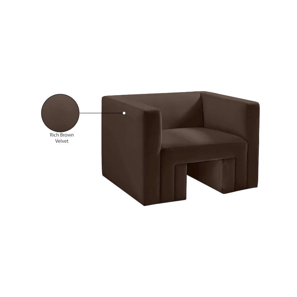 Henson Brown Velvet Chair