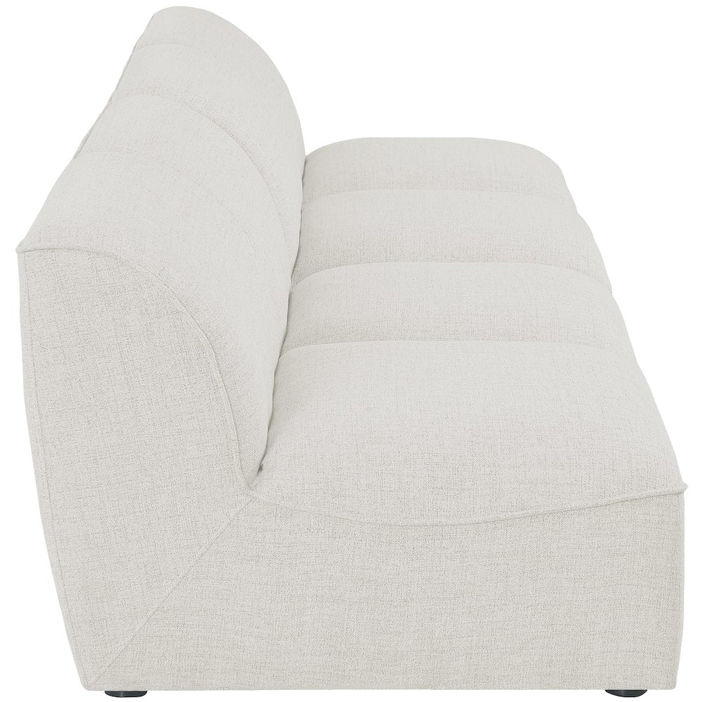Miramar Cream Durable Linen Textured Modular Sofa