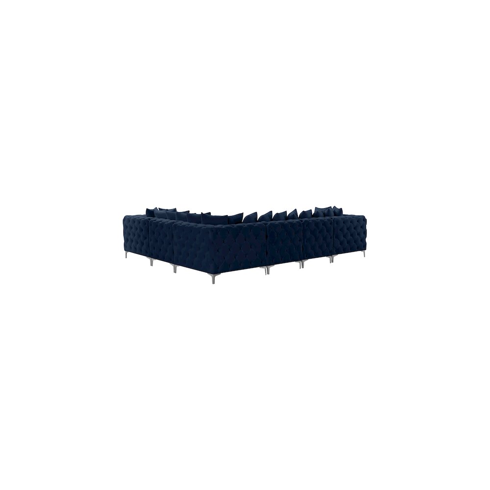 Tremblay Navy Velvet Modular Sectional