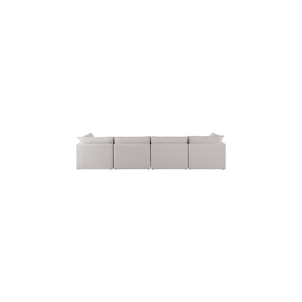 Mackenzie Beige Durable Linen Textured Modular Sofa