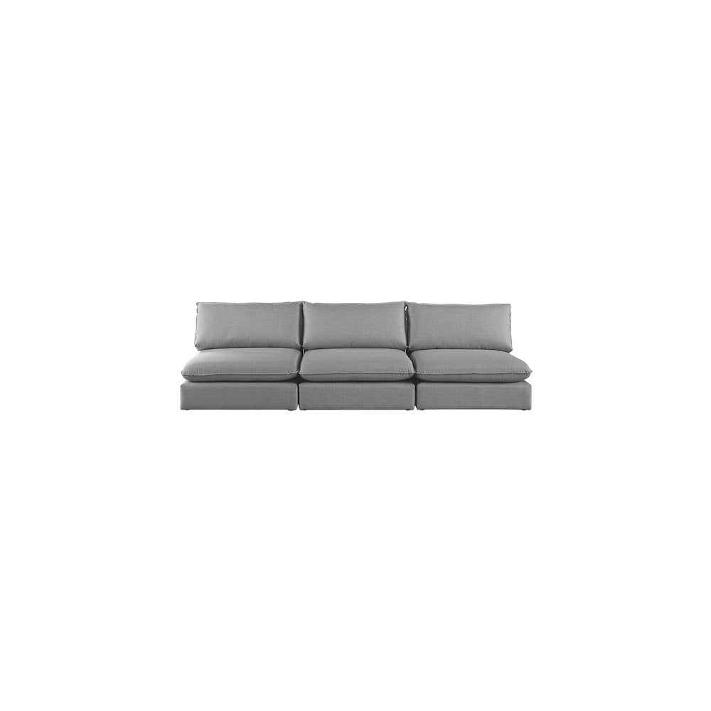 Mackenzie Grey Durable Linen Textured Modular Sofa