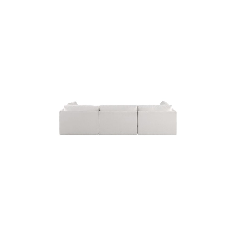 Ease Cream Polyester Fabric Modular Sofa