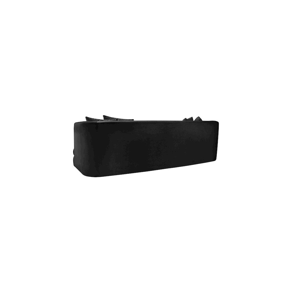 Alder Black Velvet Sofa