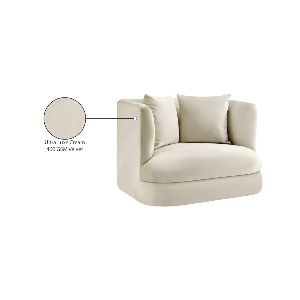 Alder Cream Velvet Chair