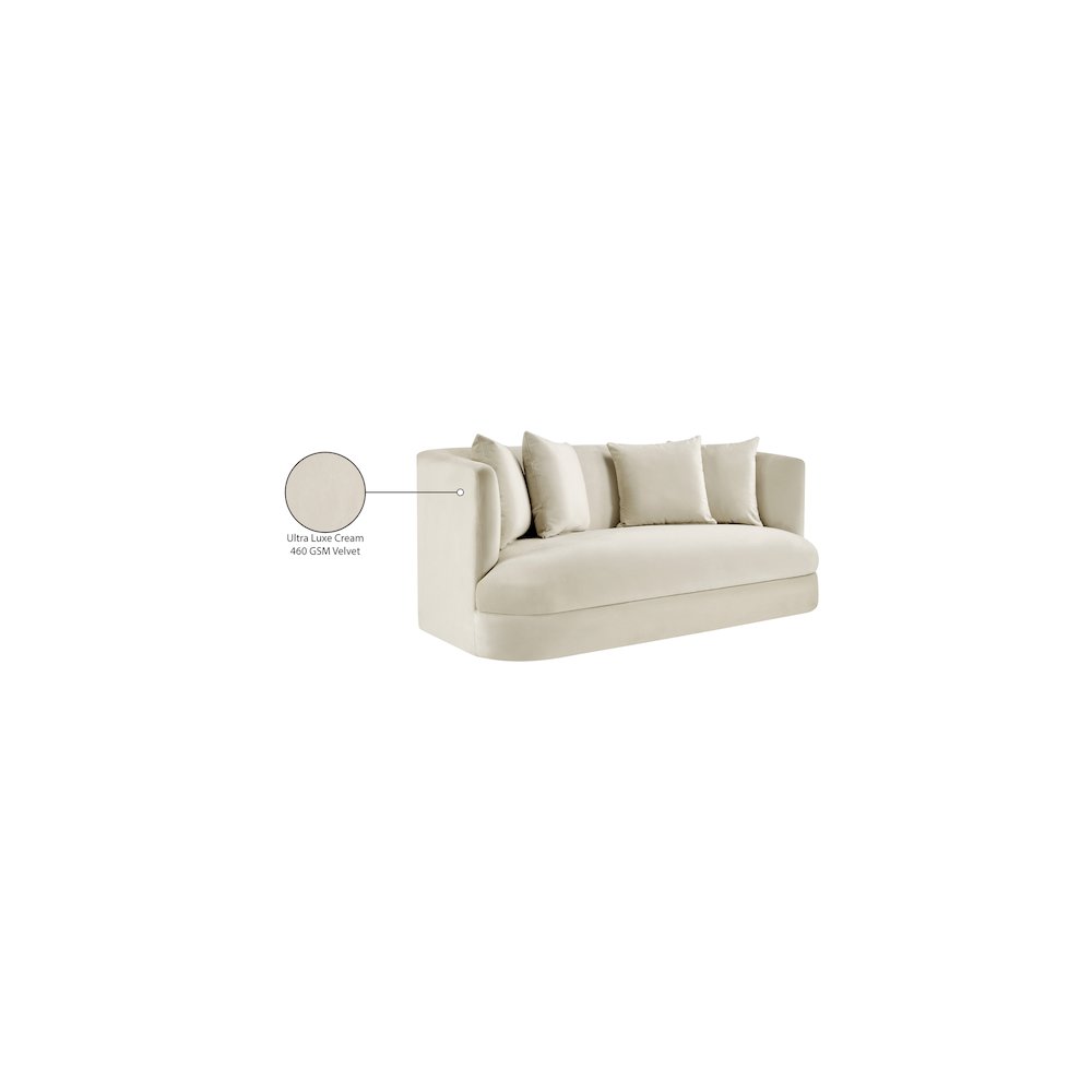 Alder Cream Velvet Loveseat