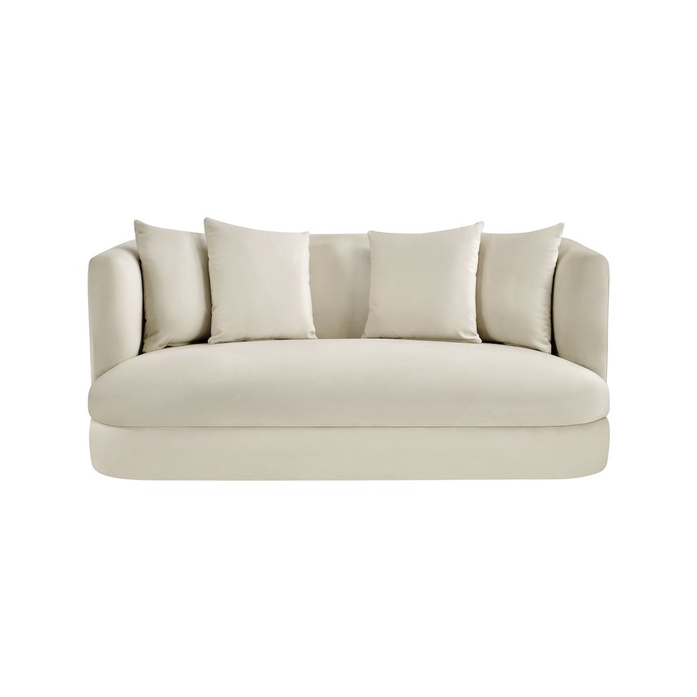 Alder Cream Velvet Loveseat