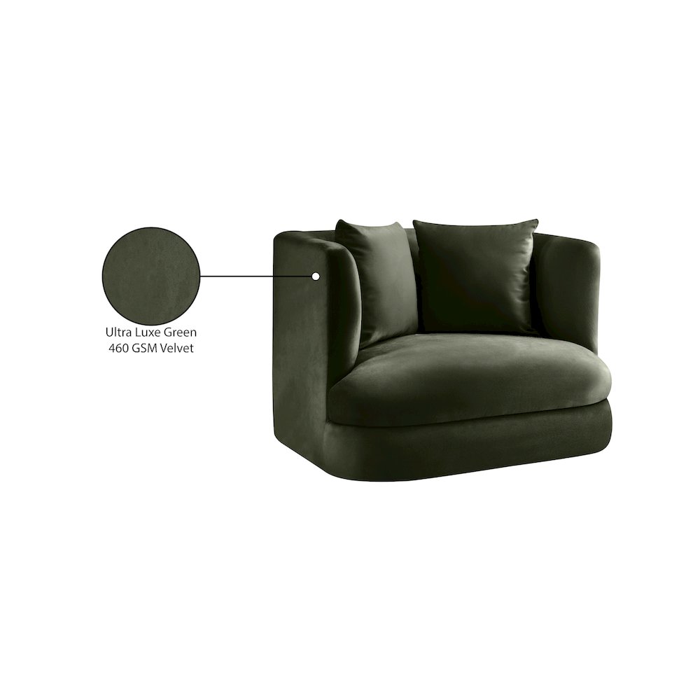 Alder Green Velvet Chair